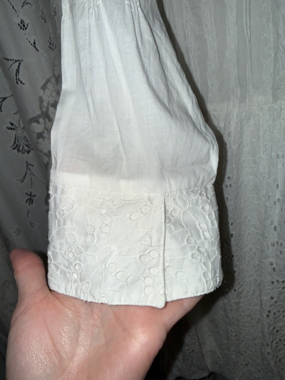 Samuel Dong White Eyelet Midi Dress - Picture 13 of 13
